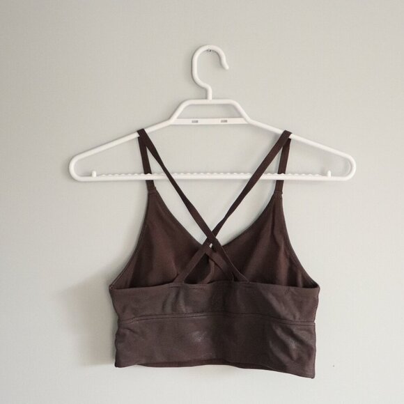 Offline by Aerie Women's S Brown Medium Support Camo Strappy Stretch Sports Bra - Picture 2 of 9